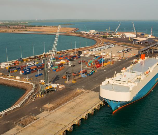 Ariel view of Darwin port